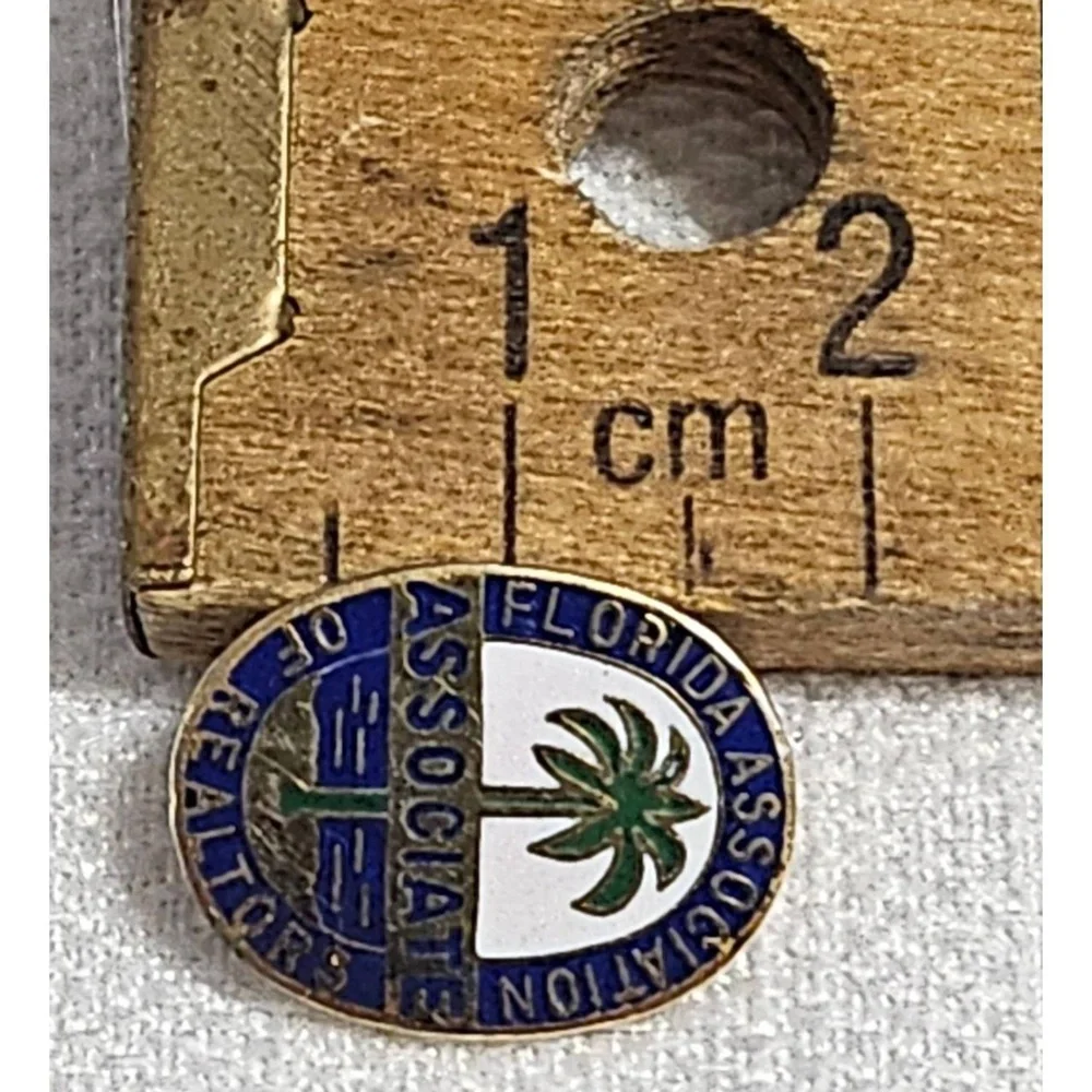 Vtg REALTOR Florida‎ Official Lapel Pins Blue Gold Silver Collectible Set of 4